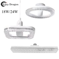 LED Bulb，LED E27 Bulb 18W 24W Ceiling Light Crystal 3 Colors Pendant Light，Ultra bright LED bulb