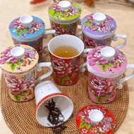 紅花三件杯單入/共6色/辦公室小物/個人/泡茶首選/方便/獨家