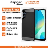 Case Samsung Galaxy A16 5G Spigen Rugged Armor Carbon Fiber Anti Shock Crack Slip Scratch Casing
