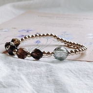 【Cinnamonmon 希娜夢夢】土壤 Soil - 茶晶銀珠手鍊
