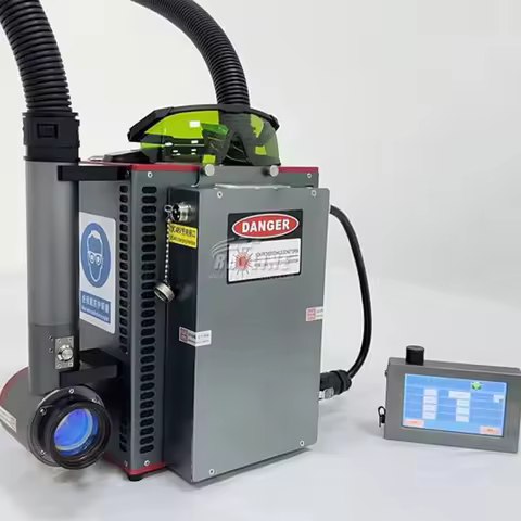 50W 100W 300W Portable Handheld Backpack Pulsed Mobile Fiber Laser Cleaner Rust Removal Cleaning Mac