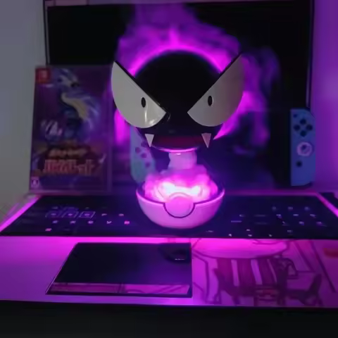Anime Gastly Humidifier Pokemon Water Replenishing Spray Desktop Air Purifier LED Lamp Decorations I