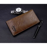 🇲🇾 ARYANI Ready Stock Jeep Buluo Men's Long Purse Multi Card Men Purse Money Long PU Leather Wallet 