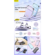 Awei P89K Mini Power Bank 10000mAh With 2 Cable Portable Powerbank for iPhone15pro Max 14pro iOS and