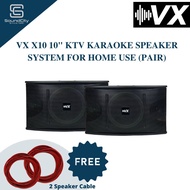 VX X10 10" KTV Karaoke Speaker System For Home Use (PAIR) Karaoke System Karaoke Mini Speaker Karaoke Speaker Bass