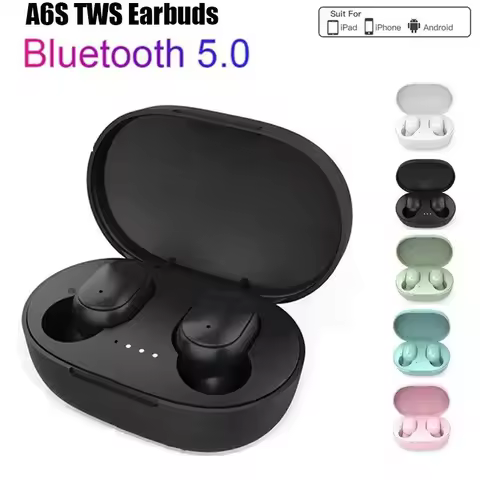 A6S TWS Earphone Wireless Bluetooth Headphones Touch Control Earbuds With HD Mic Earphones Sports Wa