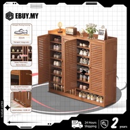 Ebuy Wooden Shoe Cabinet Bamboo Shoe Cabinet Rack Wood Shoe Cabinet Shelf Organizer Storage Space Sa