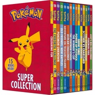 Pokemon Super Collection Series Books 1-15 Box Set Paperback Englsih Book for up 8 yrs