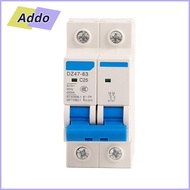 ADDO.PH 2P Circuit Breaker, 2P 400V AC 25A/40A/50A/63A Circuit Breaker, Durable DZ47-63 Leakage Circ