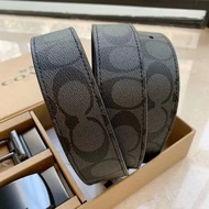 coach皮帶+雙扣男士皮帶禮盒