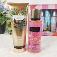 💗Victoria's Secret💗Combo Pack *Golden Bloom Lotion Perfume &amp; Pure Seduction Lace Perfume