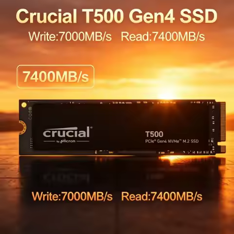 7300MB/s High Speed Crucial T500 1TB Gen4 NVMe M.2 SSD Gaming Internal Drive for PS5 Laptop PC CT100