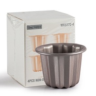 CHEFMADE Set 4 Acuan Cannele 6.6X5CM | 4PCS Cannele Mould 6.6x5CM CHEFMADE