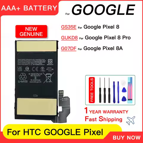 Replacement Battery GS35E For HTC Google Pixel 8 G07DF For Pixel 8A GUKD8 For Google Pixel 8 Pro Bat