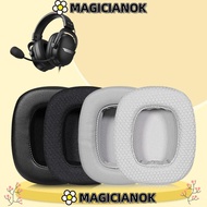 MAGICIANOK 1Pair Ear Pads, Protein Leather Replacement Ear Cushion,  Headphone Accessories Foam Spon
