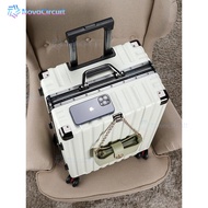 Luggage New Female Student Luggage Aluminum Frame Cabin Luggage Universal Wheels 20 Inch Luggage liu