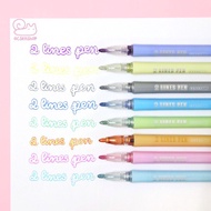 2 lines glitter pen (1 pc - random color)
