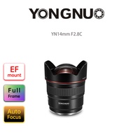 YONGNUO ออโต้โฟกัสเลนส์สำหรับแคนนอนไพรม์เลนส์มุมกว้างพิเศษ F2.8 YN14mm กล้อง DSLR EF