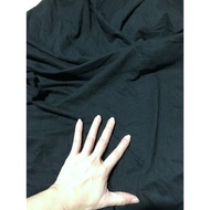C779 - Black Cotton Fabric (0.75m x 1.95m), 4-way stretch - 1.95M WIDE