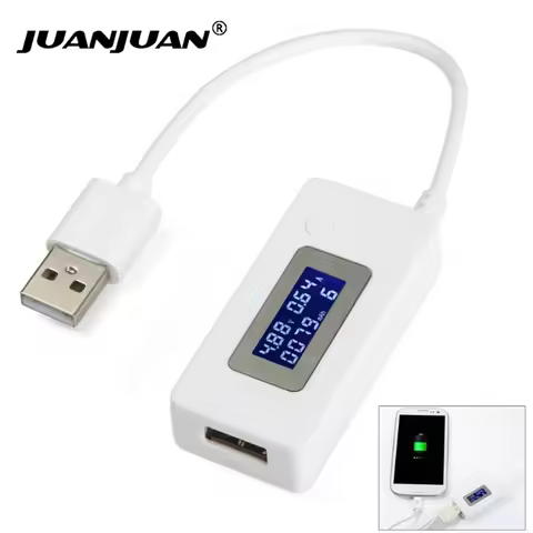 LCD Screen Mini Creative Phone USB Tester Portable Doctor Voltage Current Meter Mobile Power Charger