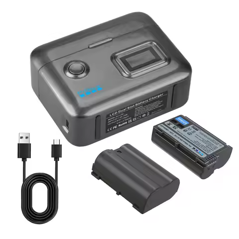 EN-EL15c EN-EL15 Rechargeable Battery And Fast 2-Slot Charger For Nikon Z8 ZR Z7II ZF Z6III Z7 Z6II 