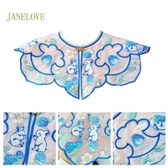 JLOVE Rabbit False Lace Shawl Wrap Hanfu Yunjian Collar Embroidered Hanfu Collar
