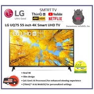 LG UQ75 55 inch 4K Smart UHD TV with LG Magic Remote | Free Digital Antenna + Set Up