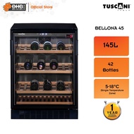 Tuscani BELLONA 45 Wine Chiller Cooler / Cellar / Cabinet 42 Bottles Single Zone Bello Vino - BELLON