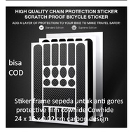 Bicycle frame sticker for anti agoress protective film Cowhide Cowhide 24 x 16 x 0.02 cm carbon desi
