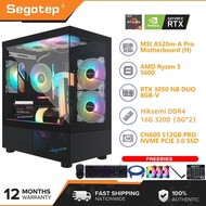 AMD RYZEN 5 5600/5600GT RTX 3050 GAMING Desktop DDR4 16GB RAM M.2 512GB SSD Full Set PC For Gaming