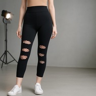 7/8 Women's Ripped Mesh Leggings HIGHWAIST Mesh Leggings