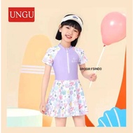 {GR18} Girls' Swimsuit Skirt Beautiful, Modern Patterned Swimsuit for Kid