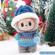 Rungao [No Doll] For 17cm Labubu Doll Clothes Christmas Clothes Sweater Doll Clothes Color Match Hat