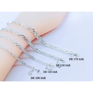 S925 Silver Kid's Bracelet"Stamping Curb Chain"純銀童手鏈 (Gelang Budak Perak) 沖壓單扣側身鏈(Bangle Stamping) DKSBB