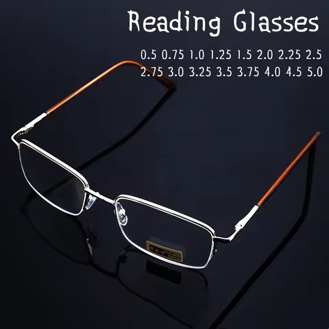Men Glass Reading Glasses Presbyopic Eyewear0.5 0.75 1.0 1.25 1.5 2.0 2.25 2.5 2.75 3.0 3.25 3.5 3.7