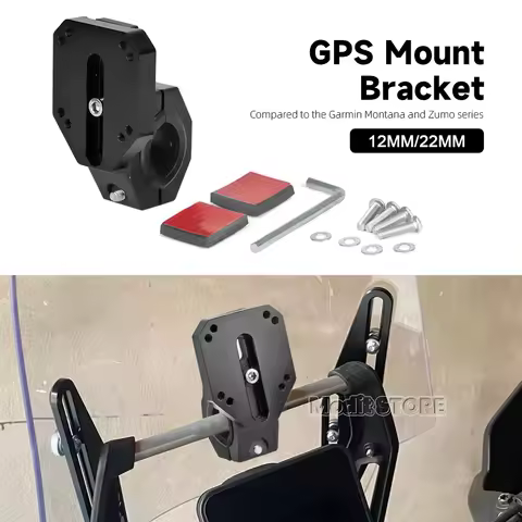 New Motorcycle Fit 12MM 22MM Universal GPS Holder Mount Navigation Bracket For BMW F800GS Desert X C