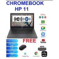 CHROMEBOOK HP 11 G5 WITH PLAYSTORE / INTEL CELERON / 4GB RAM / 16GB EMMC STORAGE / 11.6" HD DISPLAY 