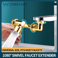 Universal Faucet Extender 1080° Faucet Aerator Gold Washbasin Extender Filter Splash Swivel Adapter 