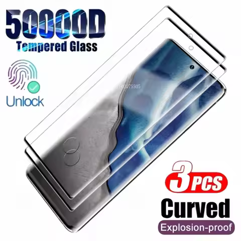 1-3Pcs Curved Tempered Glass Screen Protectors For Samsung Galaxy S24 Ultra S23 S22 S21 S20 Plus S10