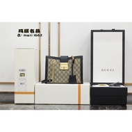 GUCCI GUCCI Classic Small Size Black Padlock Shoulder Bag Supreme Chain Shoulder Shopping Bag ENFJ