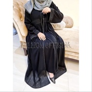 Abaya Hitam Turkey Gamis Dress Maxi Arab Saudi Bordir Dubai