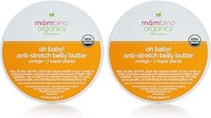 Mambino Organics Anti-Stretch Mark Cream for Pregnancy β 2-Pack Nonsticky, Organic Belly Butter with