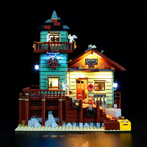 Kyglaring Led Light Up Kit For lego Old Fishing Store Model Building Block Light Set Compatible With