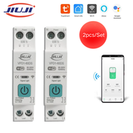 JIUJI 63A 1P+N WIFI Smart Switch Energy Meter kWh Metering Monitoring Timer Relay MCB Wifi TUYA Brea