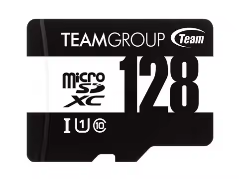 Team 128GB microSDHC UHS-I/U1 Class 10 Memory Card with Adapter, Speed Up to 100MB/s (TUSDX128GCL10U