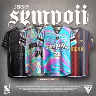 DJ Sport️ (P1) NFL Jersey SEMPOII Unisex Quick Dry Microfiber Couple Shirt Family Set - Size 6-10XL/