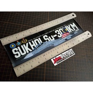 TUDM / RMAF 12th Squadron Sukhoi Su-30MKM 'TORUK MAKTO' Car Windscreen Decal Sticker