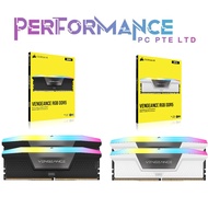 CORSAIR VENGEANCE RGB DDR5 - INTEL  BLACK/ WHITE (LIMITED LIFETIME WARRANTY BY CONVERGENT SYSTEMS)