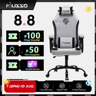 MUSSO Aeolus Navigator Series Model 2 109B Fabric Gaming Chair with Steel Leg Lumbar and Head Suppor