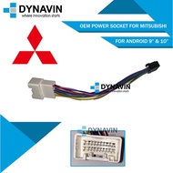 Dynavin Car Stereo Power Harness Socket MITSUBISHI For Android Player 9"/10